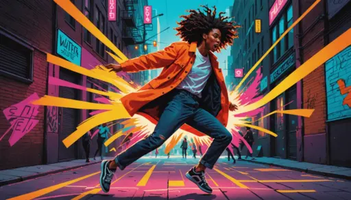 Editorial illustration showing a dramatic light switch moment, highlighting the concept light switch meaning slang