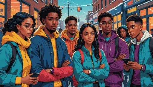 Editorial illustration showing diverse people reacting to the term snowflake slang