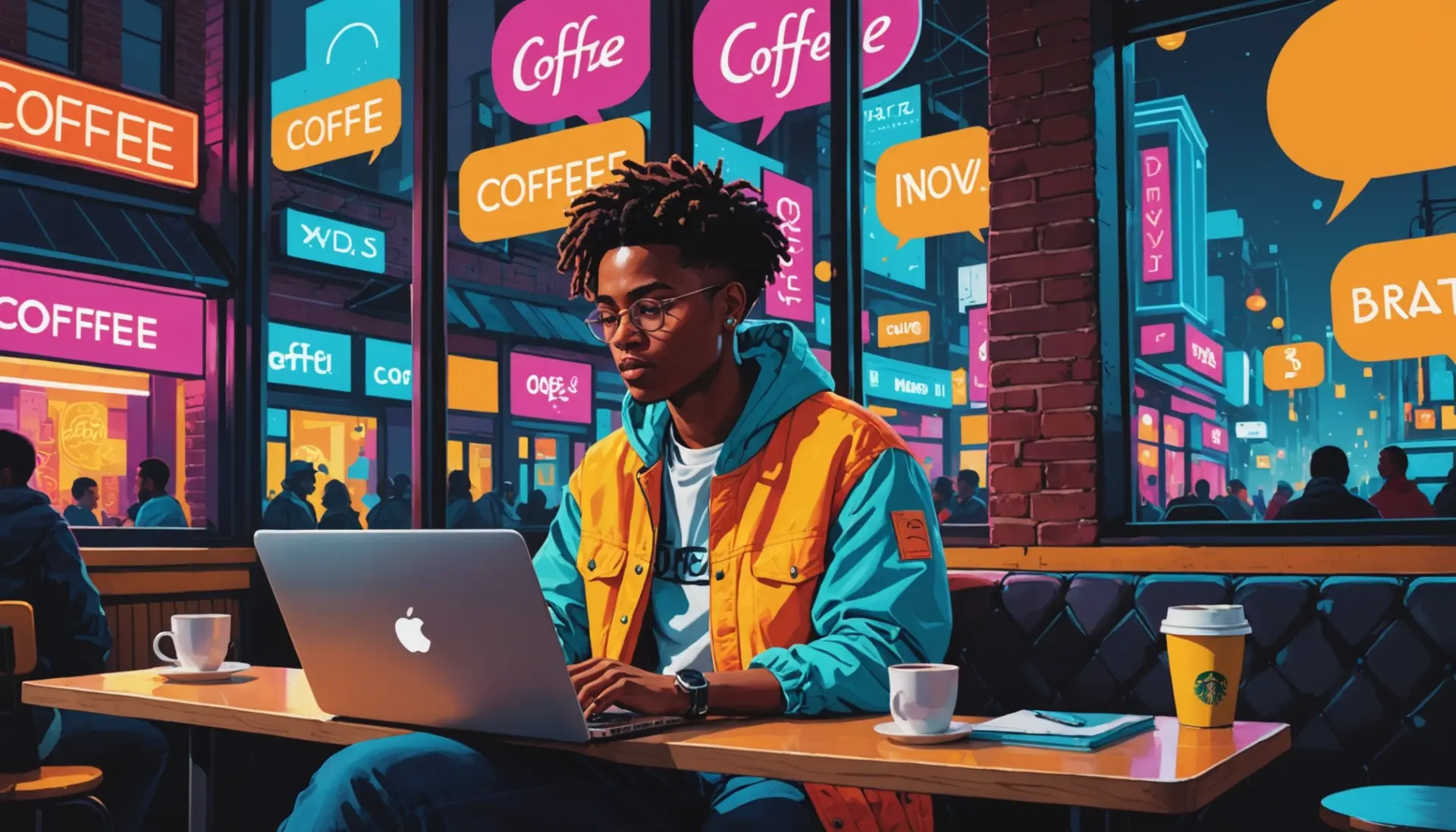 Editorial illustration showing urban slang research with the phrase hood rat urban dictionary visible in search results metaphorically